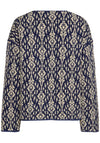 b.young Delight Printed Quilted Jacket, Navy