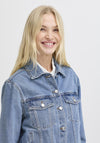 b.young Kerina Buttoned Denim Jacket, Blue