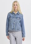 b.young Kerina Buttoned Denim Jacket, Blue