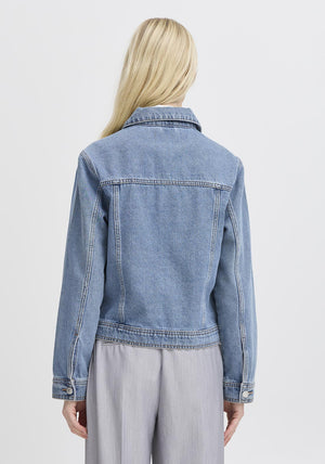 b.young Kerina Buttoned Denim Jacket, Blue