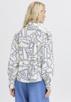 B.young Ilya Abstract Print Shirt, Cream and Navy
