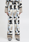 B.young Favia Geometric Print Wide Leg Trousers, Multicoloured