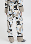 B.young Favia Geometric Print Wide Leg Trousers, Multicoloured