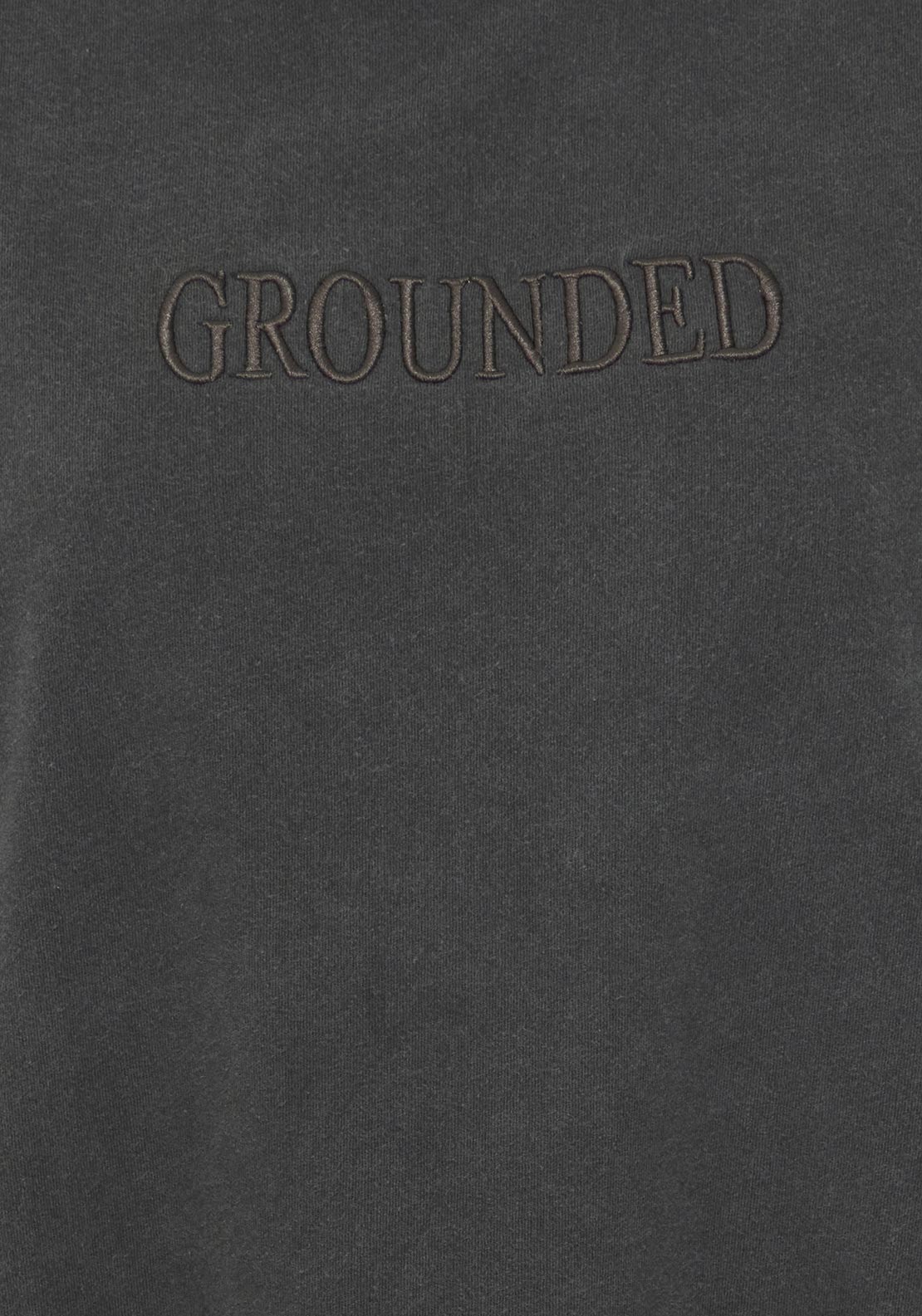 b.young Rach Washed Embroidered T Shirt, Grey