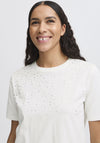 B.Young Trollo Rhinestone Embellished T-Shirt, White