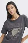 b.young Solko Embellished Rock T Shirt, Washed Grey