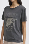 b.young Solko Embellished Rock T Shirt, Washed Grey
