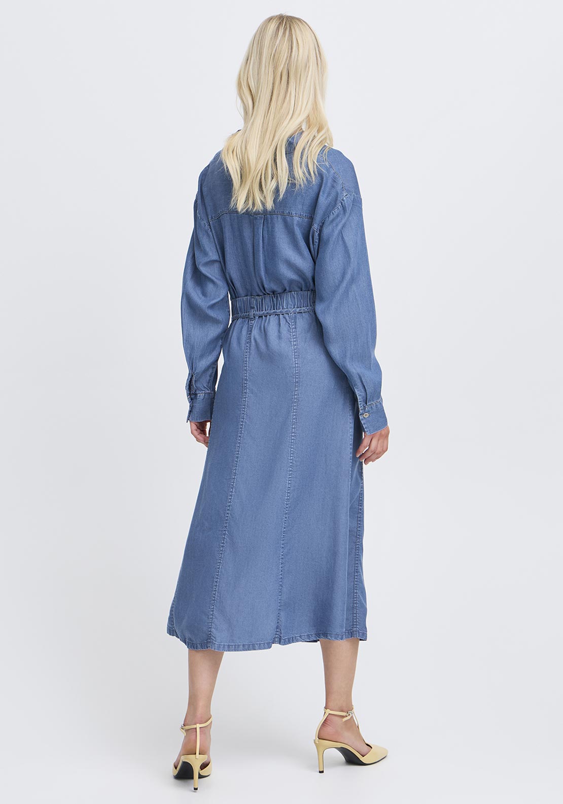b.young Kosmo Denim Midi Skirt, Blue