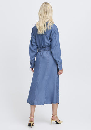 b.young Kosmo Denim Midi Skirt, Blue