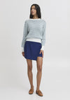 b.young Magio Striped Knit Jumper, Blue