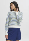 b.young Magio Striped Knit Jumper, Blue