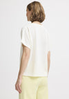 b.young Sif Short Sleeve Knit Sweater, Cream
