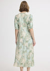 b.young Ibine Watercolour Print Dress, Green