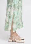 b.young Ibine Watercolour Print Skirt, Green