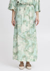 b.young Ibine Watercolour Print Skirt, Green