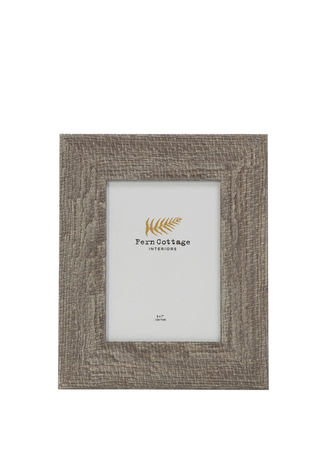 Fern Cottage 5x7” Woven Photo Frame, Grey
