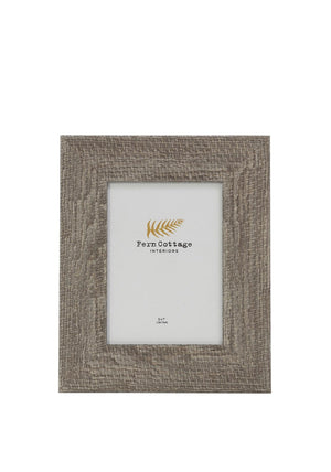 Fern Cottage 5x7” Woven Photo Frame, Grey