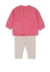 Babybol Baby Girl Meow Sweater Dress and Legging Set, Pink
