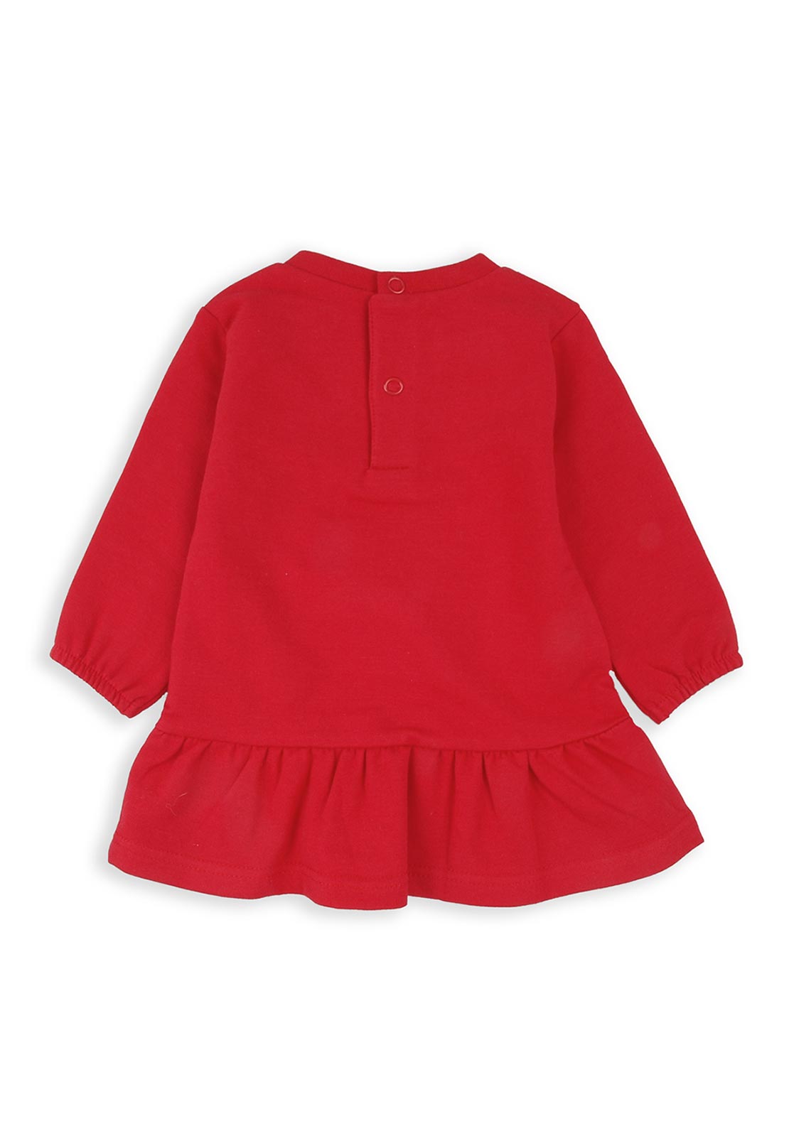 Babybol Baby Girl Balloon Heart Long Sleeve Dress, Red