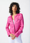 Joseph Ribkoff Faux Suede Fitted Jacket, Bright Pink