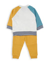 Babybol Baby Boy Two Piece Dino Tracksuit, Mustard Multi
