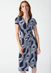 Joseph Ribkoff Abstract Print Jersey Midi Dress, Midnight Blue