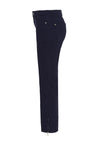 Dolcezza Zip Cuff Slim Leg Cropped Jeans, Navy