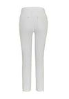 Dolcezza Zip Cuff Slim Leg Cropped Jeans, White