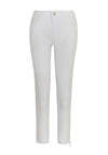 Dolcezza Zip Cuff Slim Leg Cropped Jeans, White
