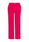 Dolcezza High Rise Straight Leg Cropped Jeans, Fuchsia
