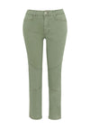 Dolcezza Cropped Jeans, Khaki Green