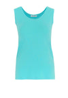 Dolcezza Basic Round Neck Vest Top, Aquarius
