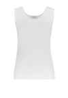 Dolcezza Basic Round Neck Vest Top, White