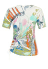 Dolcezza Pastel Print Drawstring Side Top, Multi
