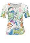 Dolcezza Pastel Print Drawstring Side Top, Multi