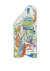 Dolcezza Pastel Print Drawstring Side Top, Multi