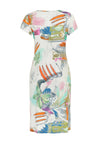 Dolcezza Pleat Detail Pastel Print Knee Length Dress, Multi