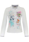 Dolcezza Garden Print Cotton Shirt, White