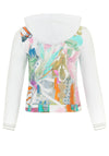 Dolcezza Two in One Pastel Print Hooded Jacket, White