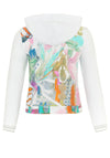 Dolcezza Two in One Pastel Print Hooded Jacket, White
