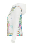 Dolcezza Two in One Pastel Print Hooded Jacket, White