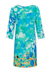 Dolcezza Fish Mosaic Neck Tie Mini Dress, Blue