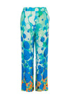 Dolcezza Fish Mosaic Wide Leg Trousers, Blue