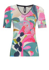Dolcezza Rumba Print Puff Sleeve Top, Multi