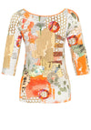 Dolcezza Big Changes Boat Neck Top, Multi