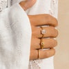24Kae Structure Heart Ring, Gold
