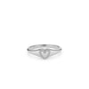 24Kae Structure Heart Ring, Silver