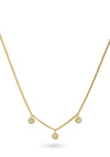 24Kae CZ Flower Necklace, Gold
