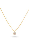 24Kae CZ Pendant Necklace, Gold