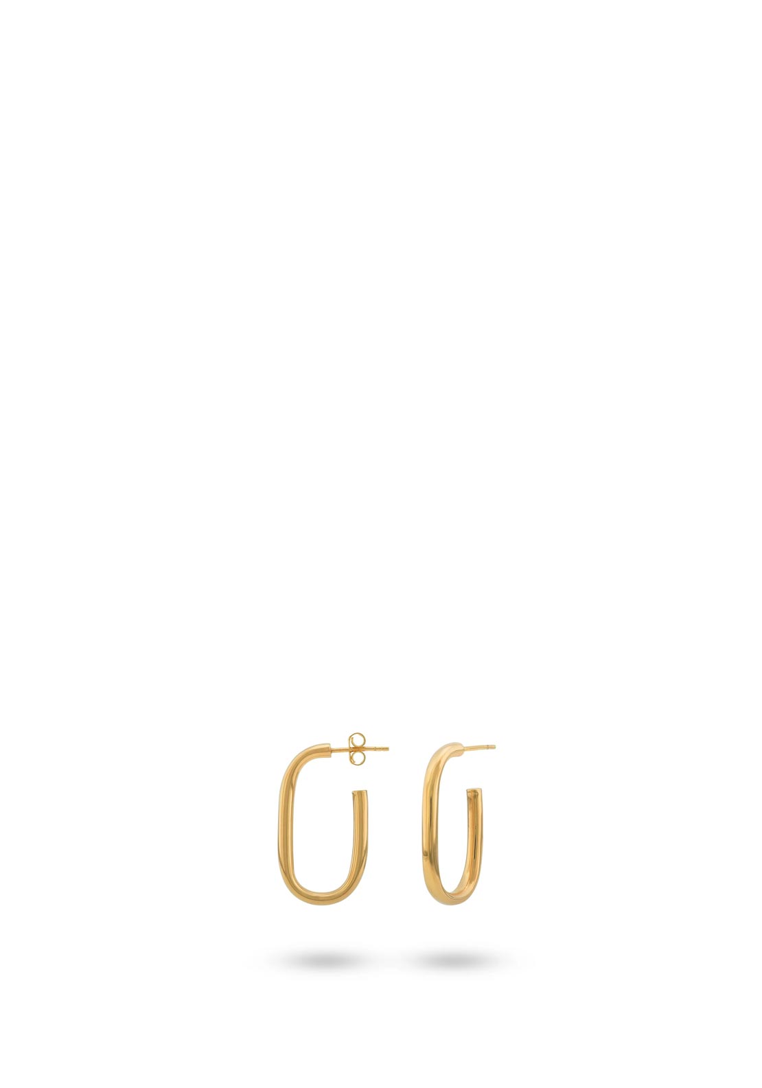 24Kae Oval Hoop Earrings, Gold